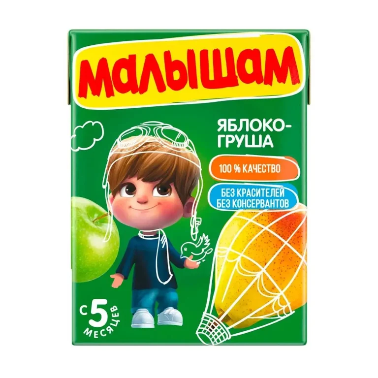 Нектар Малышам Яблоко-груша с 5 мес, 200 мл
