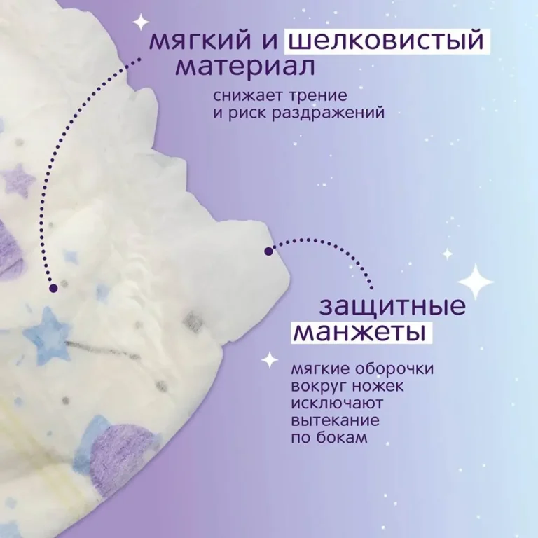 Трусики-подгузники Joonies Magic Night XXL (15-20 кг) 18 шт