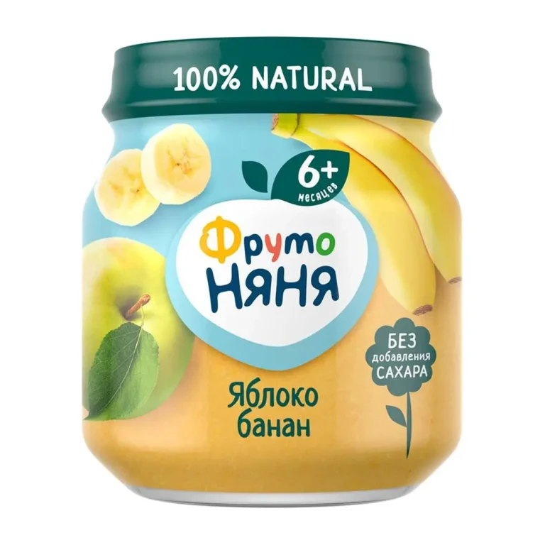 Пюре ФрутоНяня яблоко банан 100 гр 6+ месяцев