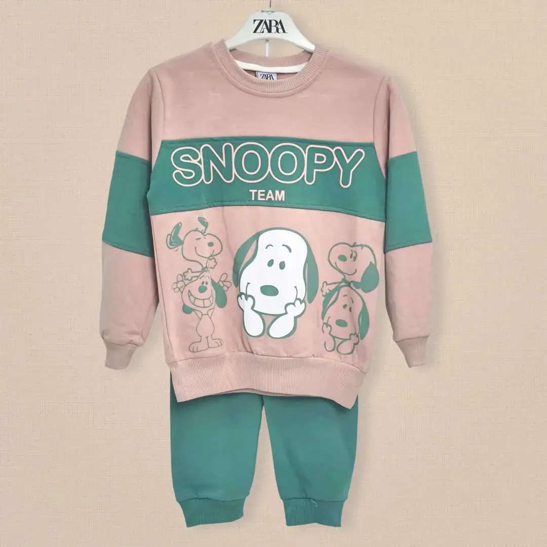 Комплект 2ка ZARA Snoopy свитшот + штаны Ментоловый