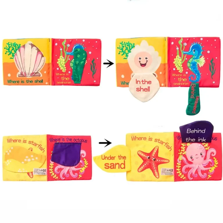 Книжка-шуршалка kidsbooks Hide and seek Under the sea Синий