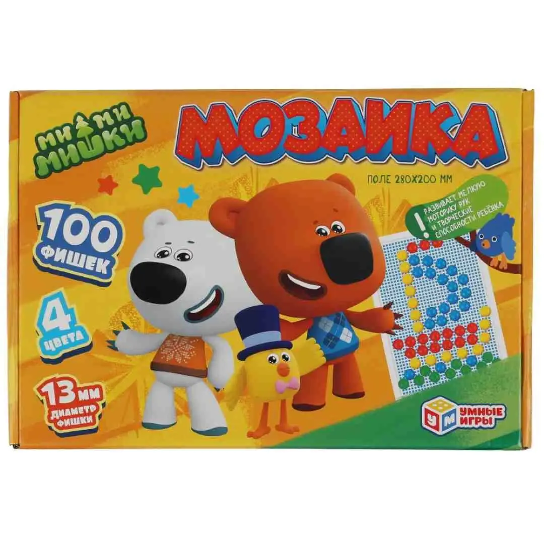Поле Умные игры Ми-Ми-Мишки 100 фишек 4 цвета