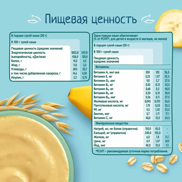 Каша ФрутоНяня овсяная молочная с бананом и яблоком 190 гр с 6+ мес