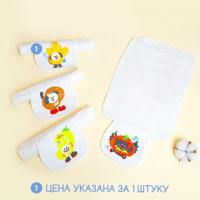 Муслиновые полотенце для спины ребенка от пота 30*23 см Мистр Батон