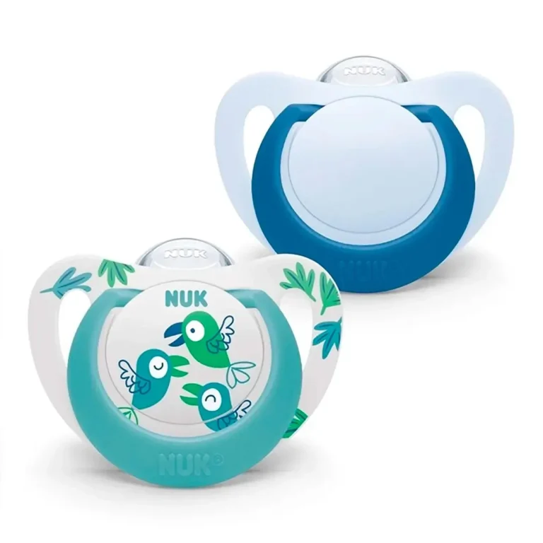 Пустышка NUK Star 6-18 мес 2 шт Птички