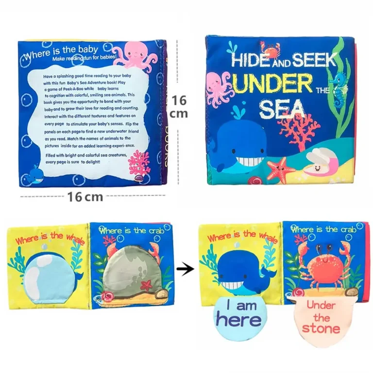 Книжка-шуршалка kidsbooks Hide and seek Under the sea Синий