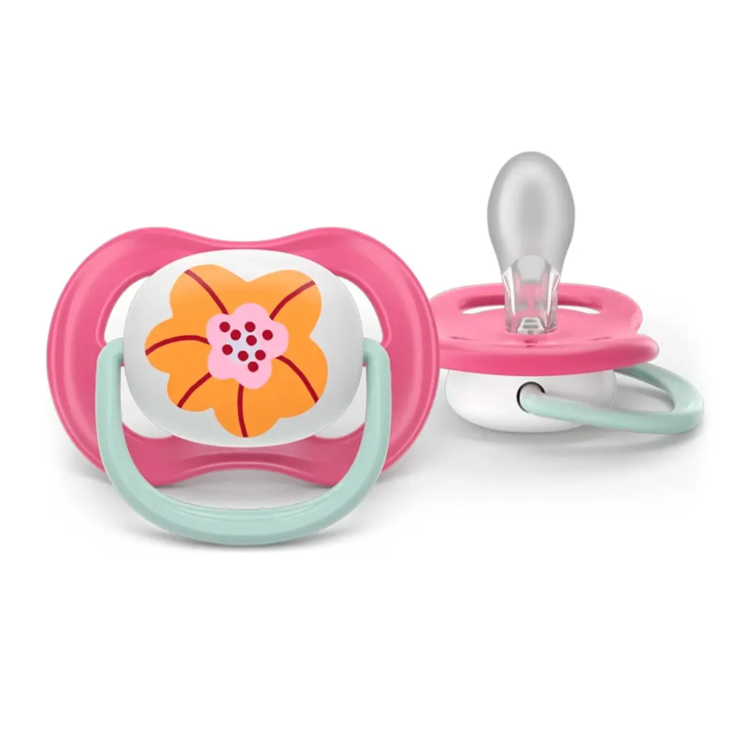 Пустышка Philips Avent Ultra Air Happy Цветочек Божья коровка SCF080/27 6-18мес 2 шт