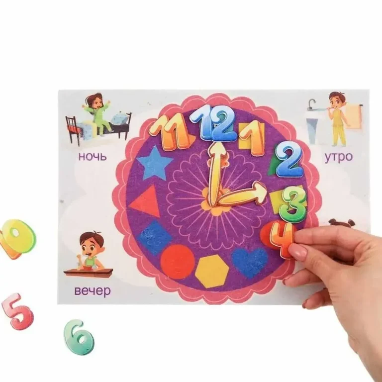 Забавные Липучки Часы Фетр 0+ мес