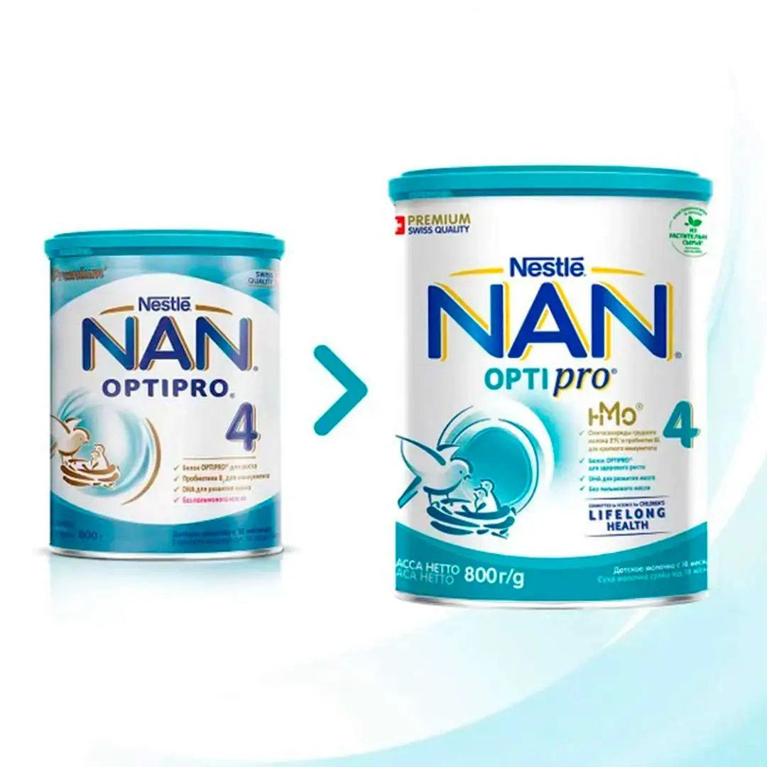 Молочко NAN 4 OPTIPRO 800 гр с 18+ мес