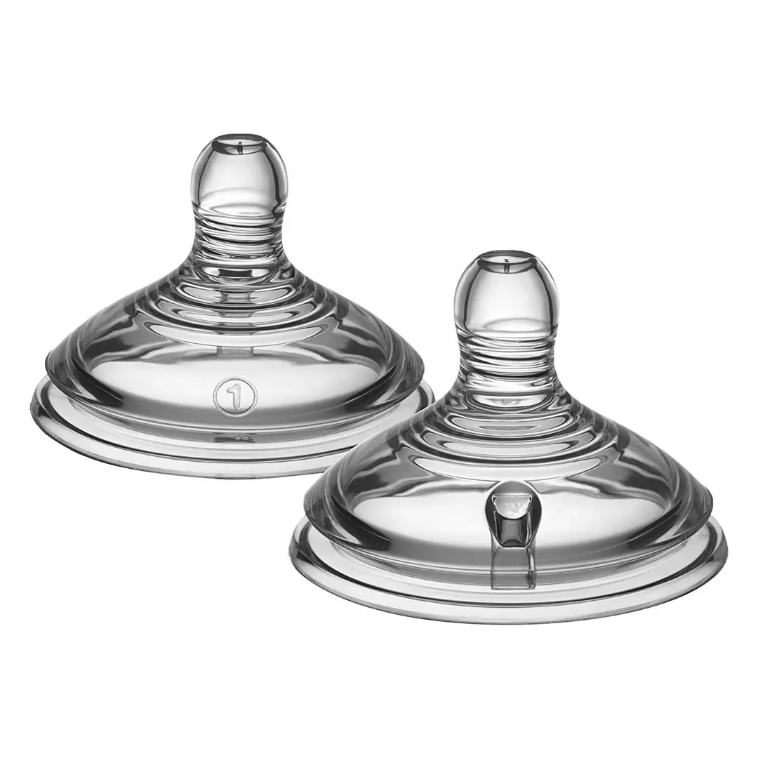 Соски для бутылочек Tommee Tippee closer to nature 0+мес. силиконовый 2шт. мед. Поток