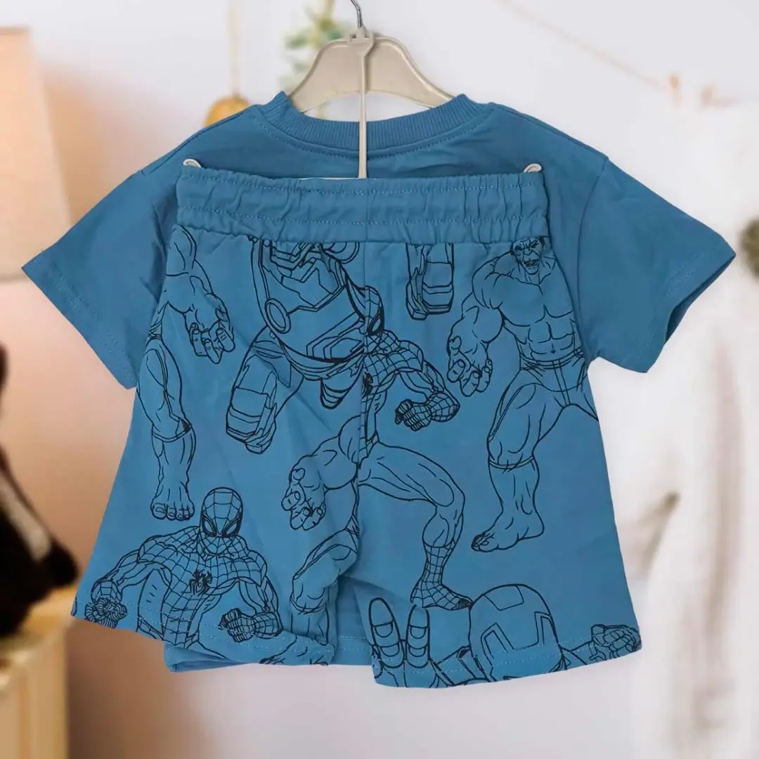Комплект 2ка ZARA Marvel comics футболка + шорты Синий