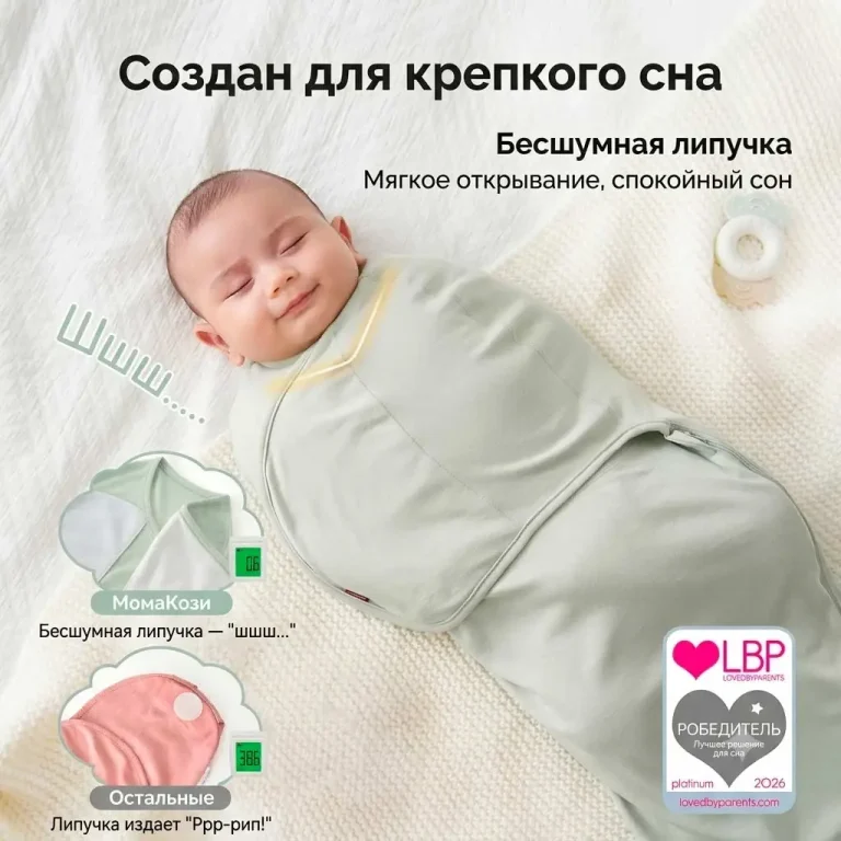 Пеленка кокон Momcozy Swaddle wraps 0-3 мес Geometric&Stars