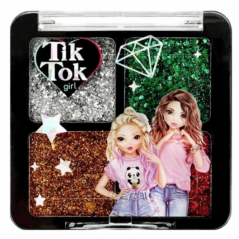 Тени для век Tik Tok Girl с блестками Glow