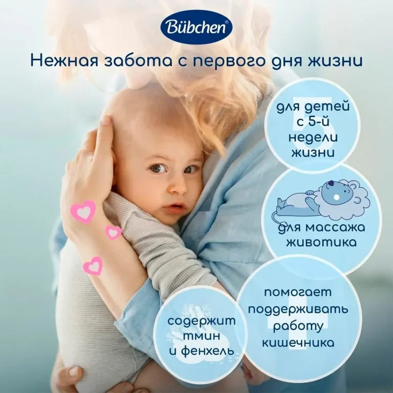 Мазь Bubchen SOS+ для массажа животика 50 мл 0+ мес