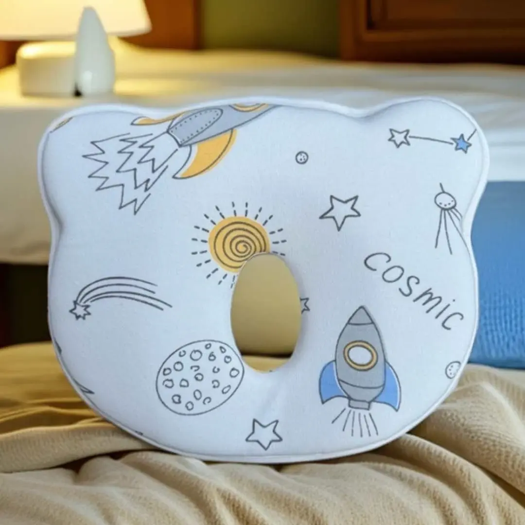 Ортопедическая подушка мишка Cosmic Space dream 0+ мес Белый