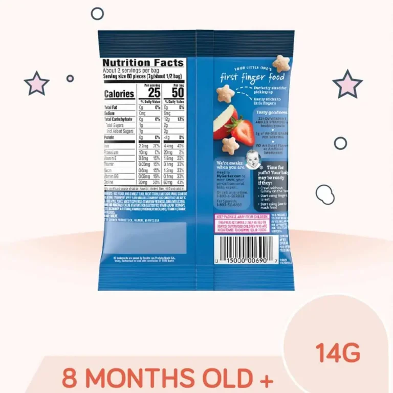 Снеки Gerber Grain&grow Puffs To Go Клубника Яблоко 8+ мес 14 гр