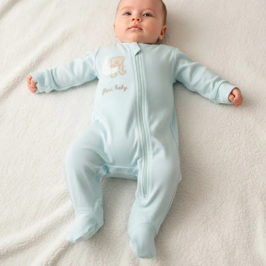 Слип Flexi на молнии Baby Мишка на луне Голубой