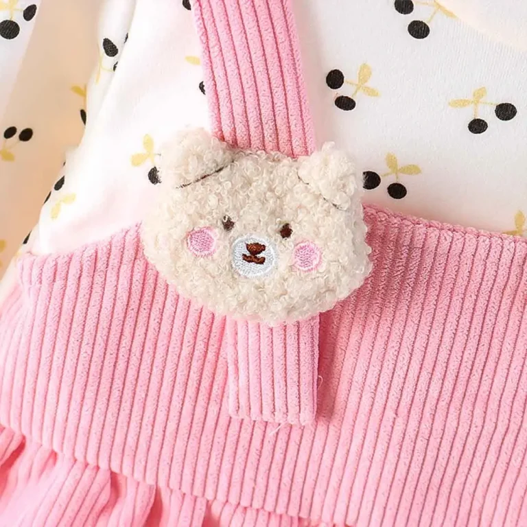 Платье на лямках с игрушками Розовый
