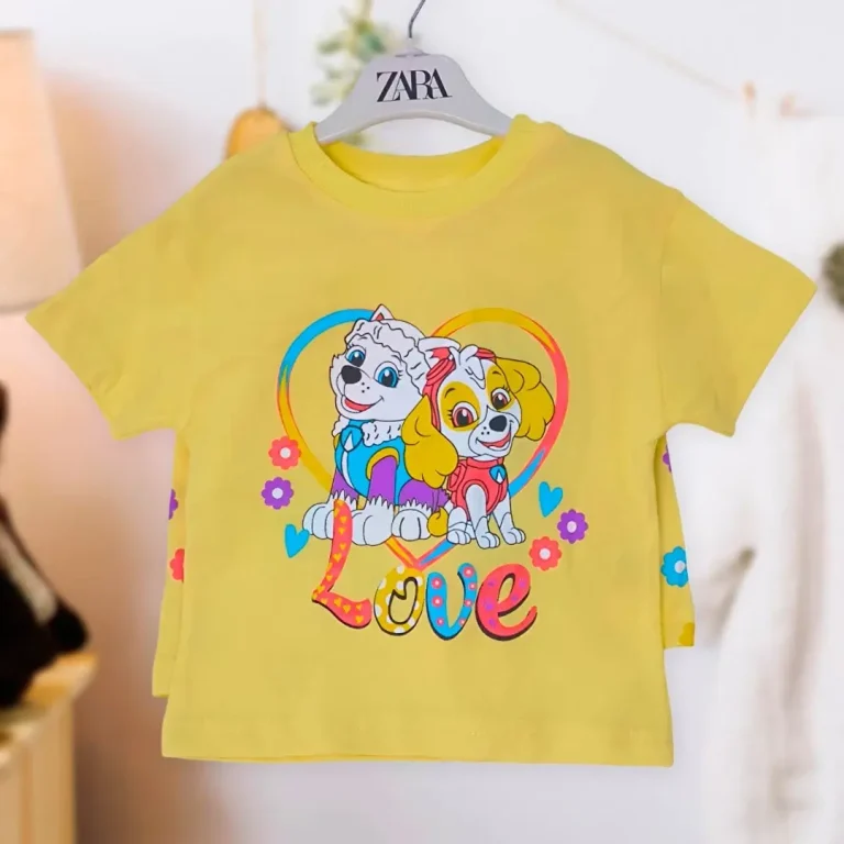 Комплект 2ка ZARA Paw patrol Скай и Еверест футболка + шорты Желтый