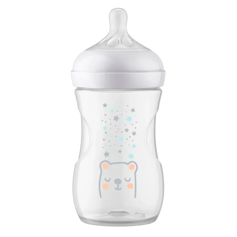 Пластиковая бутылочка Phlips Avent Natural Response звездочки мишка 260 мл 1+ мес SCY673/82