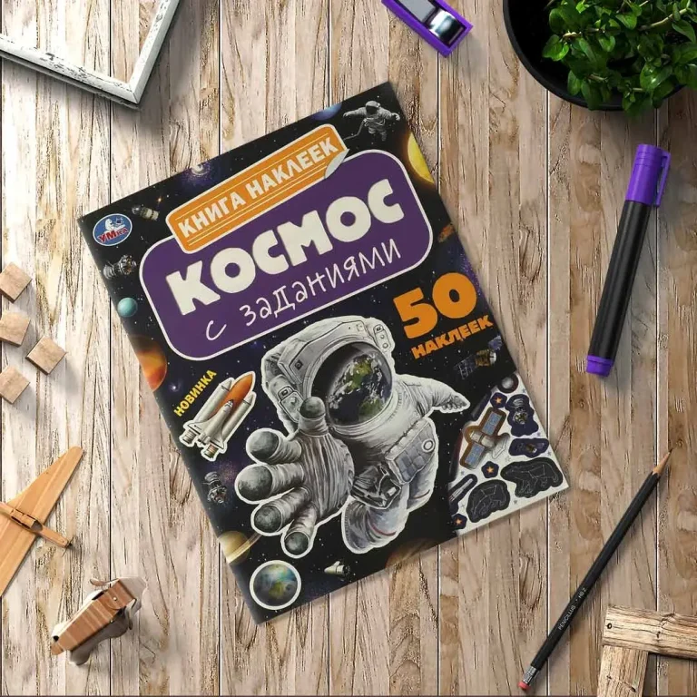 Космос. Книга наклеек с заданиями