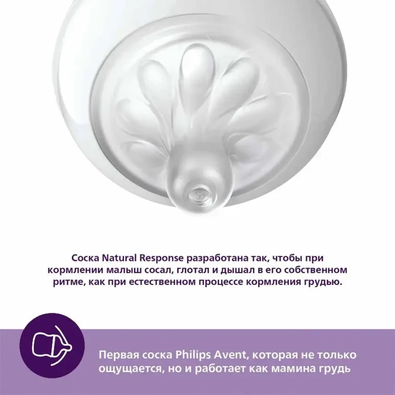 Соска Philips Avent Natural Response 2шт. 1+мес. SCY963/02 средний поток