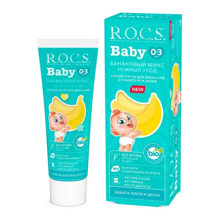 Зубная паста R.O.C.S Baby Банановый микс 0-3 лет
