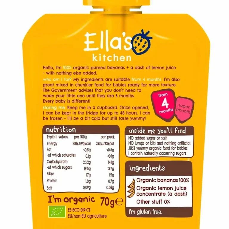 Пюре Ellas Kitchen банан 70 гр 4+ мес