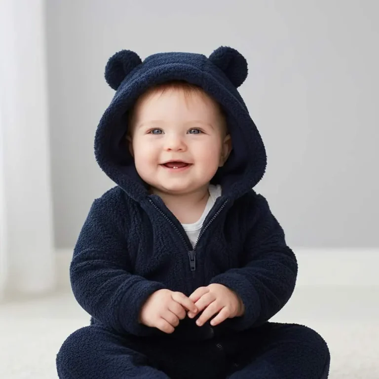 Плюшевый комбинезон Baby series однотонный с ушками Синий