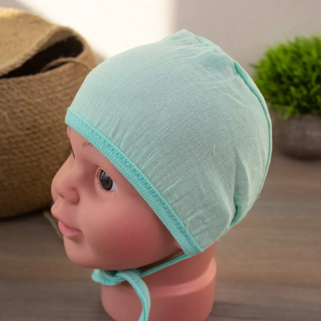 Муслиновый Чепчик Nika kids Зеленый