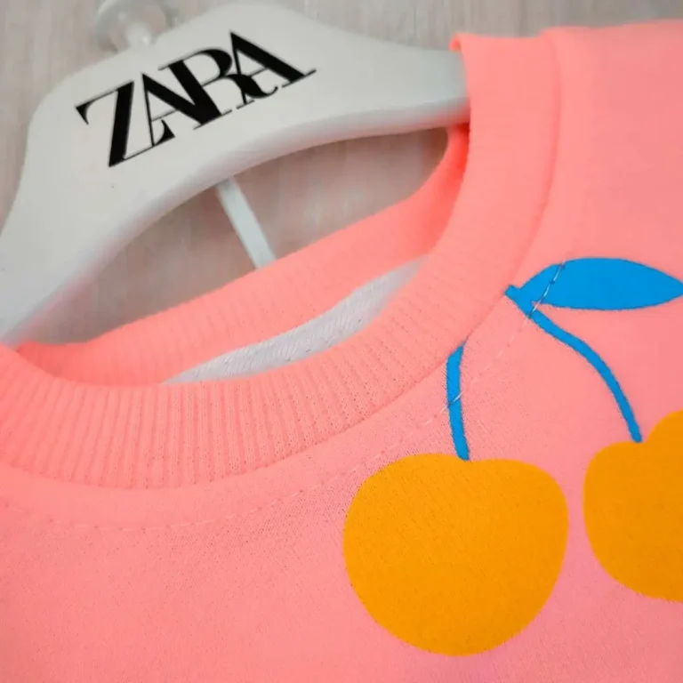 Комплект 2ка ZARA вишенки свитшот + штаны Бордовый