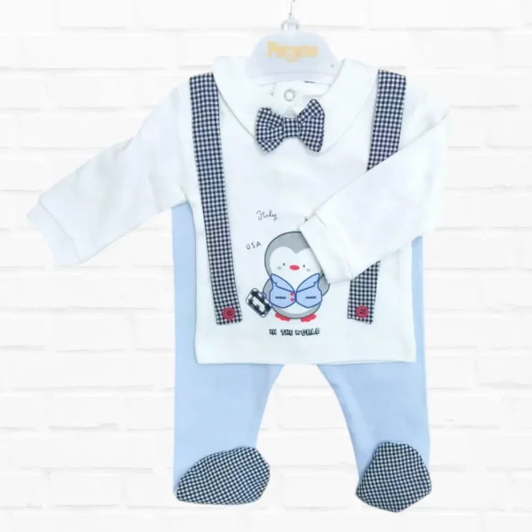 Комплект 2ка Palmarius baby пингвинчик свитшот + ползунки Голубой