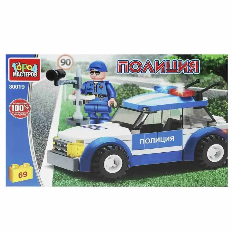 Конструктор полицейская машина Город мастеров 69 деталей