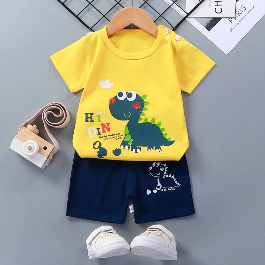 Комплект 2ка Футболка + шорты Hi Dino Желтый