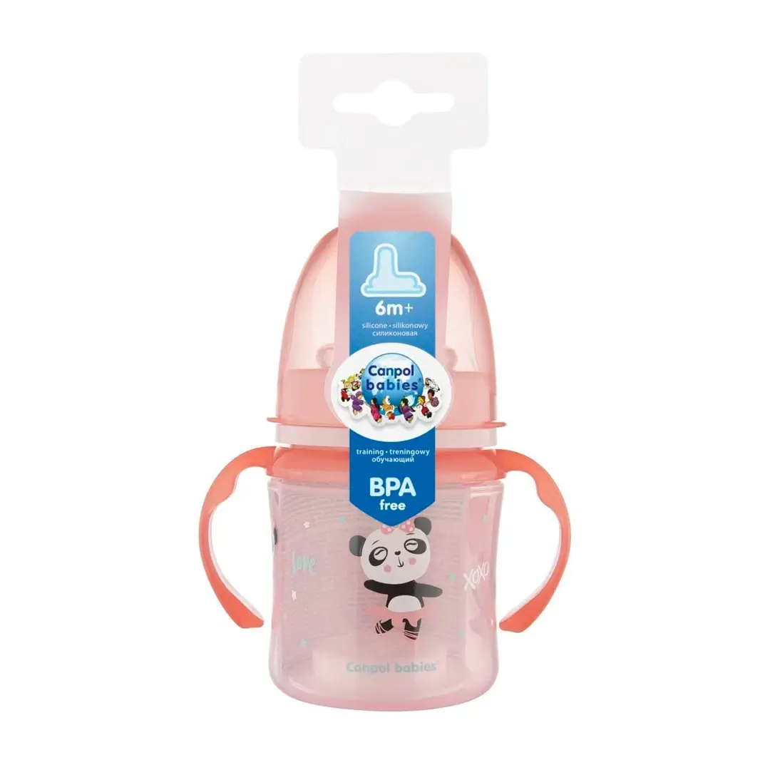 Canpol Babies Поильник EasyStart 120 мл 6+ мес панда