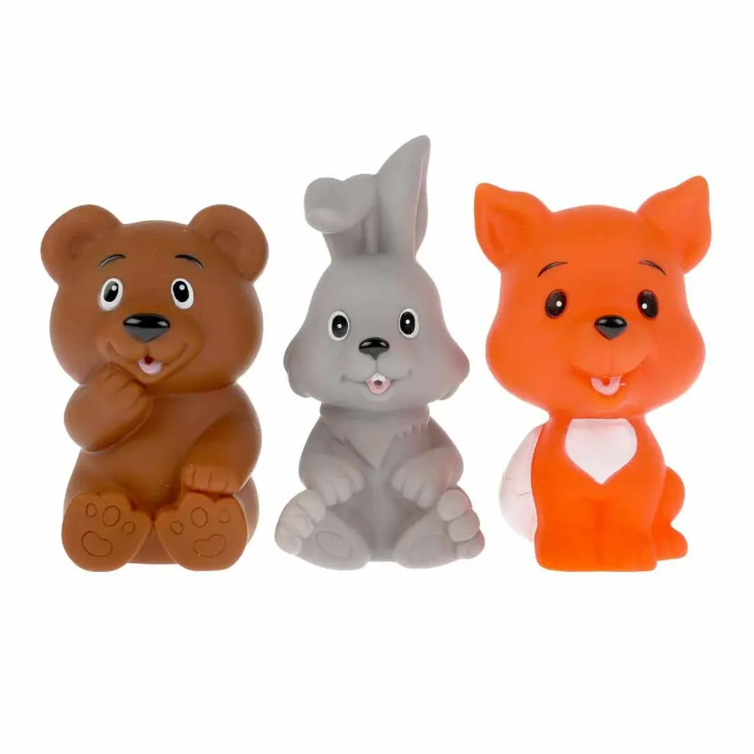 Игрушка для купания Лиса, заяц и мишка