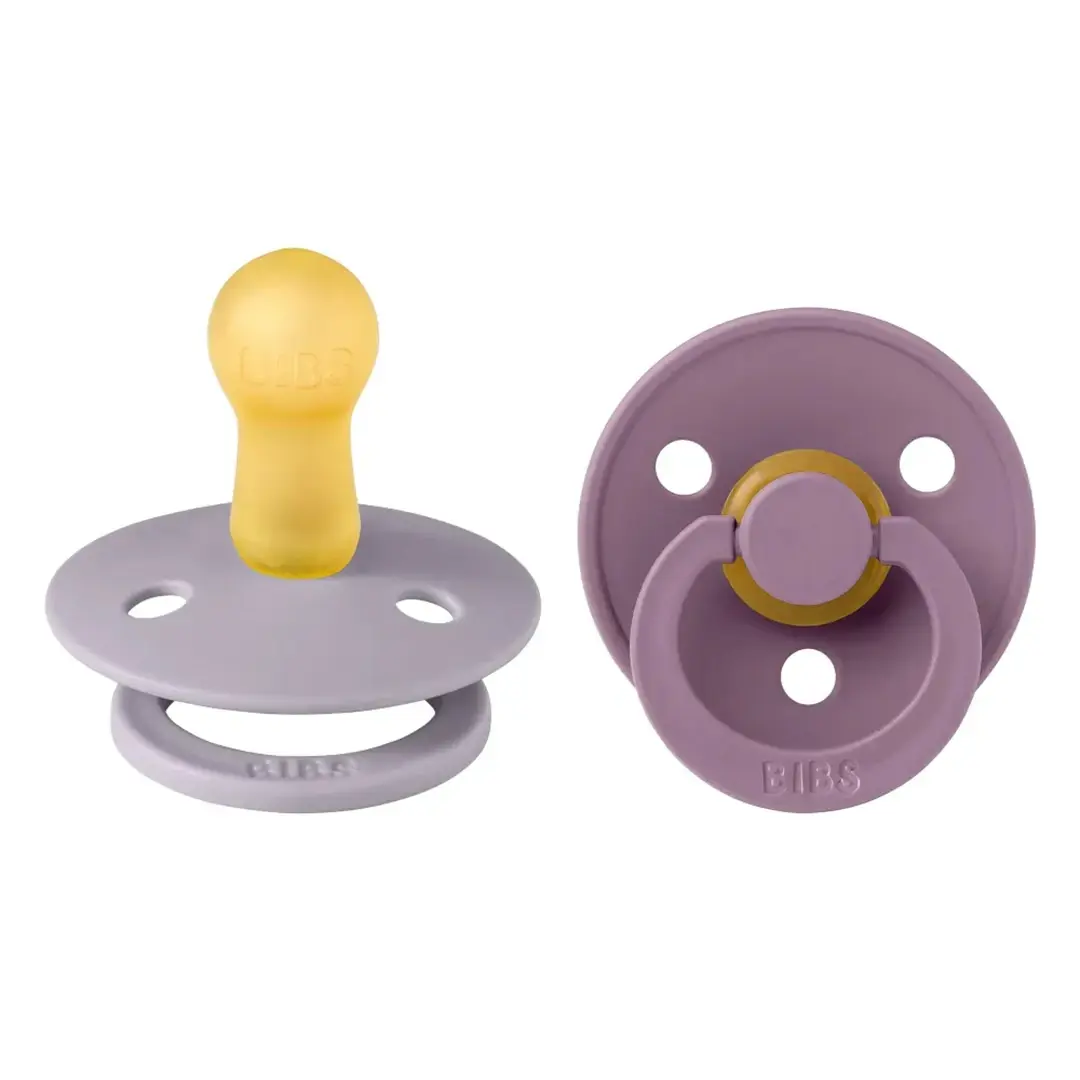 Набор пустышек латексных BIBS Colour 2 шт Fossil Grey/Mauve 6+ мес